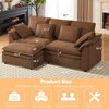 Gymojoy Oversized Sofa Cloud Couch with 24" Extra Deep Seats & 4 Throw Pillows for Living Room - 3 of 4