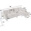 NicBex Convertible Sectional Sofa,L-Shaped Couch with Storage Chaise for Living Room,Apartment,Office,Gray - 3 of 4
