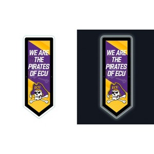 Evergreen Ultra-Thin Glazelight LED Wall Decor, Pennant, East Carolina University- 9 x 23 Inches Made In USA - 1 of 4