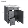 OUTSUPPLY Bathroom Vanity with Ceramic Sink, 2 Drawers & Storage Cabinet, Easy Assembly - 2 of 4