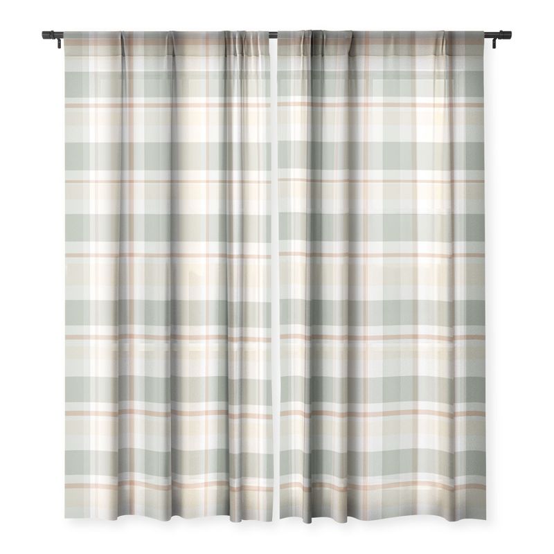 Lisa Argyropoulos Light Cottage Plaid Single Panel Sheer Window Curtain - Deny Designs, 3 of 7