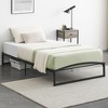 Homhougo 10 Inch Metal Platform Twin Size Bed Frame Low Profile with Sturdy Steel Slats Support Black - 4 of 4
