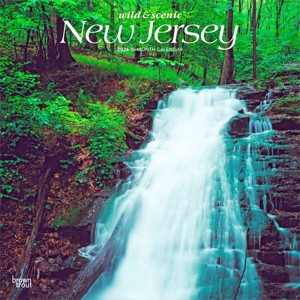 BrownTrout 2026 New Jersey Wild and Scenic 12"x24" Hanging Square Wall Calendar Plastic-Free - 1 of 4