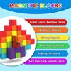 Large Magnetic Stacking Cubes, 1.65 Inch, 36 PCS ,Bright and Vibrant Solid Color in Rainbow Theme - 2 of 3