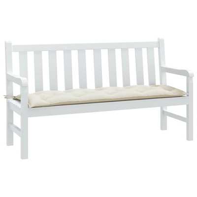 vidaXL Garden Bench Cushion Melange Cream 59.1"x19.7"x2.8" Fabric