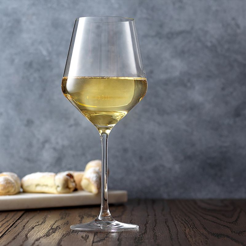 JoyJolt Layla White Wine Glasses - Set of 4 Wine Lead-Free Crystal Wine Glass Set- 13.5 oz, 3 of 8