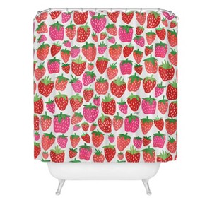 Deny Designs Lindsey Kay Collective Strawberries Shower Curtain - 1 of 3