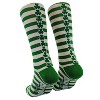 Crazy Dog T-Shirts Womens Orange Bow Green Stripe Socks Saint Patricks Day Cute Novelty Fun Feet - 3 of 4