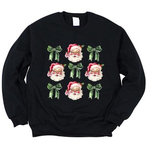 Simply Sage Market Women's Graphic Sweatshirt Coquette Vintage Santa - 1 of 4