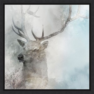 Amanti Art Stag Gaze II by Ken Roko Canvas Wall Art Print Framed 16 x 16-in. - 1 of 4