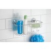 iDESIGN Pl Reo Combo Basket Silver: Stainless Steel Suction Shower Shelf, Bath Organizer, Storage Accessory - 2 of 4