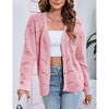 Women's Lightweight Crochet Cardigan Long Sleeve Hollow Out Kint Sweaters - 4 of 4