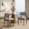 Christopher Knight Home Bulwarth Mid-Century Modern Rubberwood Upholstered Dining Chair with Curved Back (Set of 2) - 2 of 4