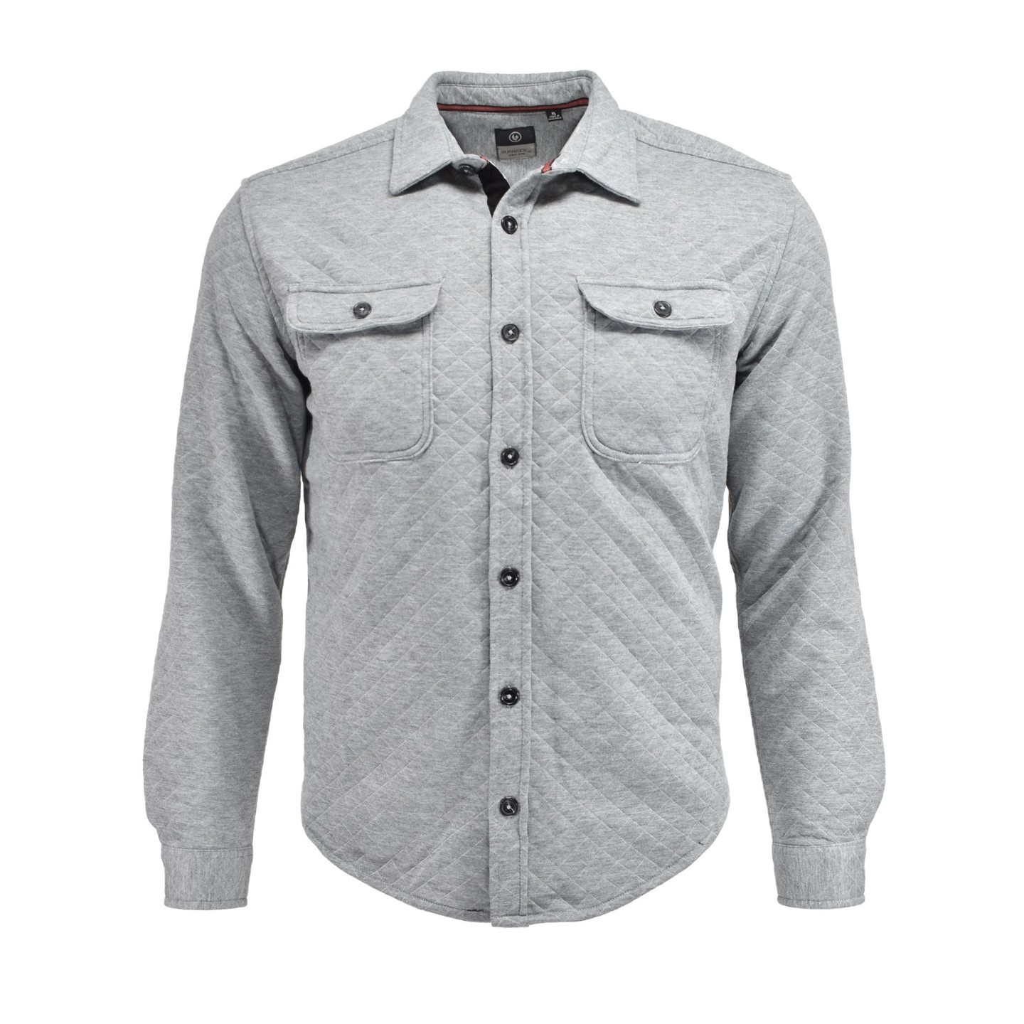 Мужская куртка Burnside Diamnond Quilted Shirt Jacket Gray, цвет: Серый — фото 1
