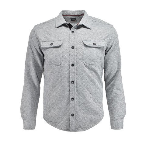 Мужская куртка Burnside Diamnond Quilted Shirt Jacket Gray, цвет: Серый