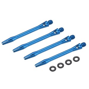 Unique Bargains 2BA Thread Aluminum Dart Shafts with Rubber Rings for Steel Tip 4 Pcs - 1 of 4