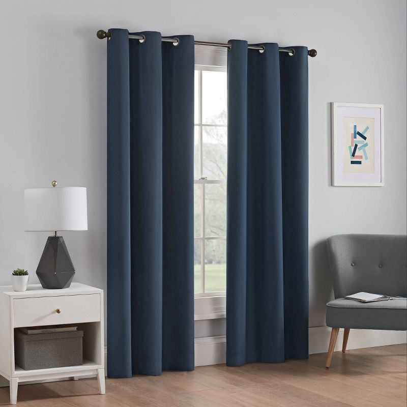 1pc Blackout Thermaback Microfiber Window Curtain Panel - Eclipse, 4 of 6