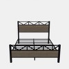 PAGED Queen Size Bed Frame Mid-Century Modern Bed with Stylish Slat-Back Design and Center Support Legs, Easy Assembly, Noise Free - 4 of 4