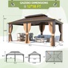 EROMMY 18 Ft. W X 12 Ft. D Aluminum Patio Gazebo - 3 of 4