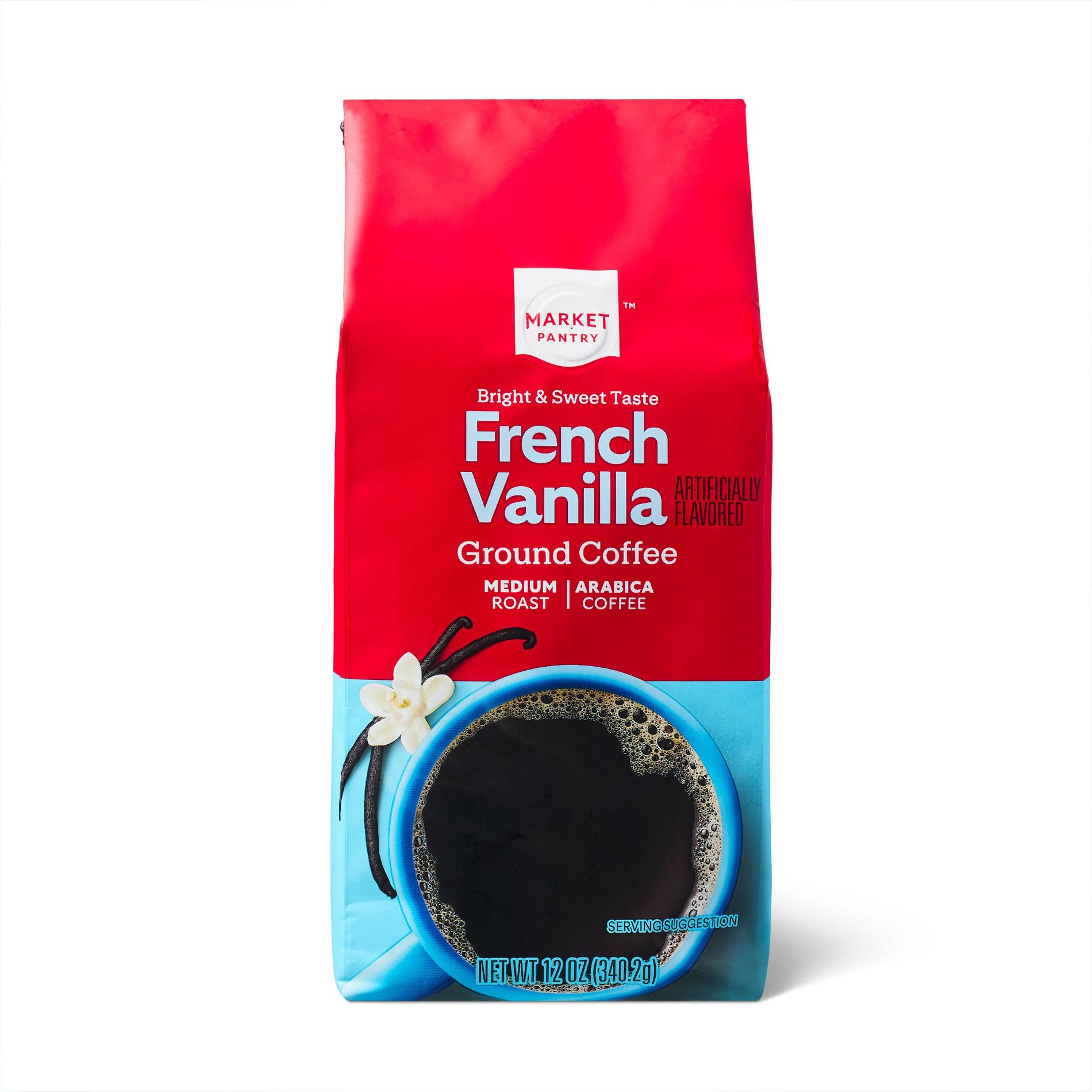 French Vanilla Flavored Medium Roast Ground Coffee - 12oz - Market Pantry™