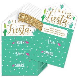 Big Dot of Happiness Final Fiesta - Last Fiesta Bachelorette Party Game Pickle Cards - Truth, Dare, Share Pull Tabs - Set of 12 - 1 of 4