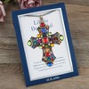 Anna-Kaci Colorful Stained Glass Rhinestone Cross Pendant Necklace Gift Message Card & Envelope Faith Jewelry Gifts - image 3 of 4