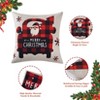 Christmas Decoration Pillow Covers 18 x18 Set of 4 Farmhouse Decorative Throw Pillows for Home Deer Rustic Xmas Tree Pillow Cases for Sofa Couch - 2 of 4
