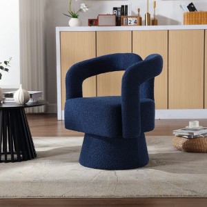 CAVINAS 360 Degree Swivel Chairs, Cuddle Barrel Chair, Accent Chairs, Round Armchairs with Wide Upholstered, Fluffy Fabric Chair - 1 of 4