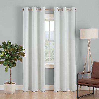 Image of 1pc 40"x84" Blackout Desmond Window Curtain Panel White - Eclipse Absolute Zero