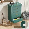 Fluted Dresser for Bedroom with 5 Drawers,Wooden Chest of Drawers with Metal Handle & Feet - 2 of 4