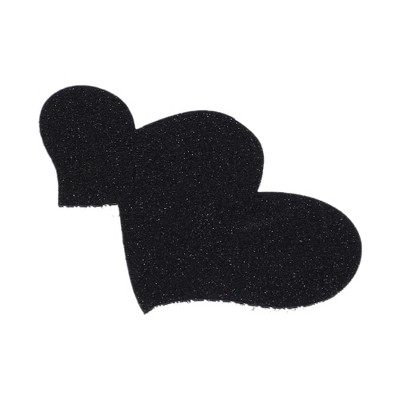 Unique Bargains Women's Heart Shape Hair Pad Bangs Patch Black 1 Pc