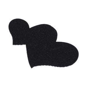 Unique Bargains Women's Heart Shape Hair Pad Bangs Patch Black 1 Pc - 1 of 4