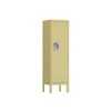Yukimo 54" Yellow Metal Storage Locker, Retro Industrial Style Single Door Cabinet with Ventilation for Gym, School, Living Room, Bedroom - 3 of 4