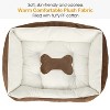 PetLuv"Soft Warm Fleece Pet Bed for Dogs & Cats, Cozy Nest Cushion Mat for Small/Medium Pets"Black&Brown - 3 of 4