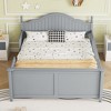 SeaCamel Full Size Wood Platform Bed with Headboard & Footboard: Sturdy Gray Frame for Kids' Rooms, Low-Profile Safety Design - 4 of 4