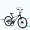 VisioGear 26 Inch Freestyle Kids Bike, Children's Bicycle for Boys Girls Age 12+ Years, Black, 68.8"*26.77"*47.6" - 3 of 4