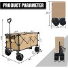 YONWAY Foldable Utility Wagon with All-Terrain Wheels,Heavy-Duty Steel Frame Collapsible Cart,Large Capacity Outdoor Garden Wagon - 3 of 4