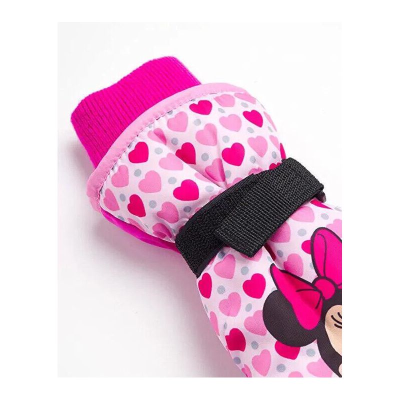 Disney Minnie Mouse Girls Winter Insulated Snow Ski Gloves or Mittens, Ages 2-7, 3 of 4