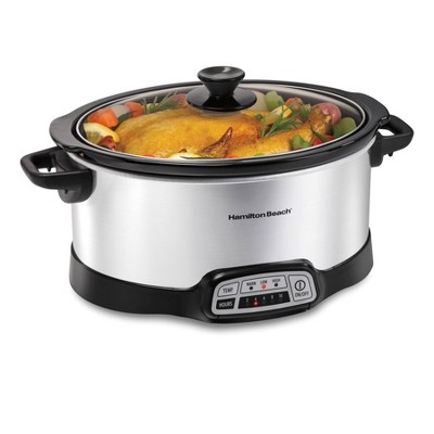 Hamilton Beach 7 Quart Stainless Steel Programmable Slow Cooker