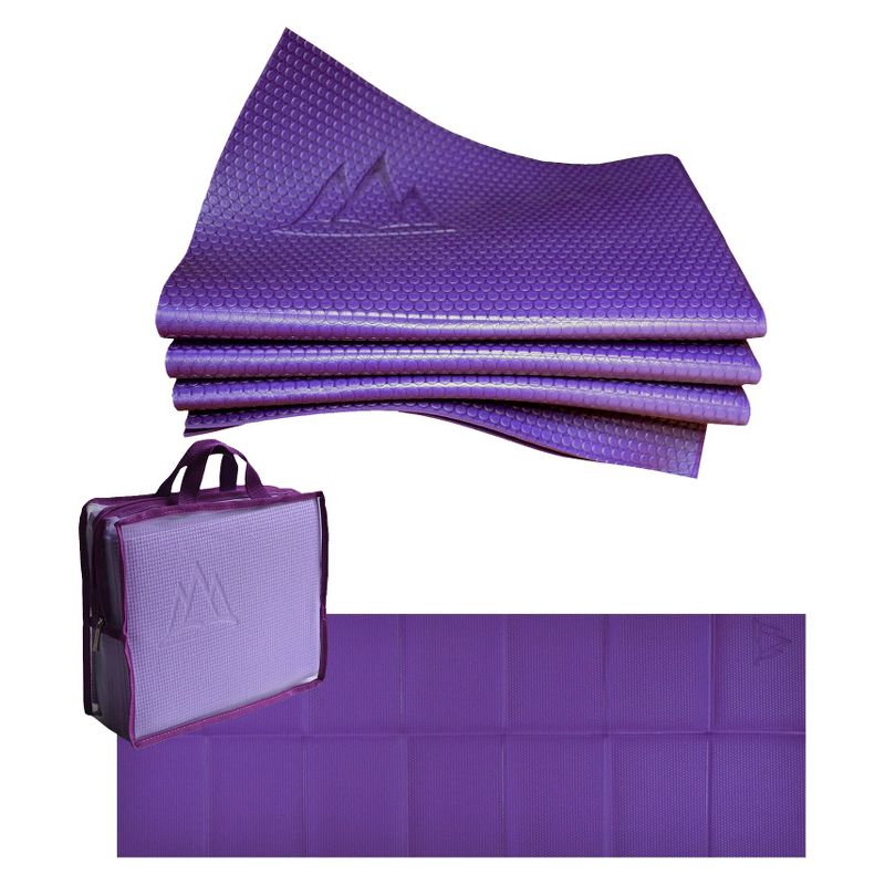 Khataland YoFoMat Pro Folding Yoga Mat - Purple (3mm), 1 of 2