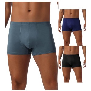 INSPIRE CHIC Men's 3 Pack Underwear Regular Fit Soft Comfortable Basic Boxer Briefs - 1 of 4