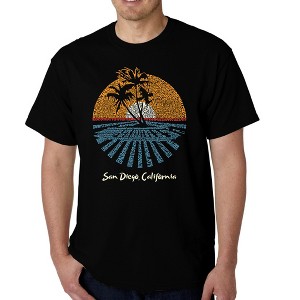 LA Pop Art Men's Word Art T-shirt - Cities In San Diego - 1 of 4