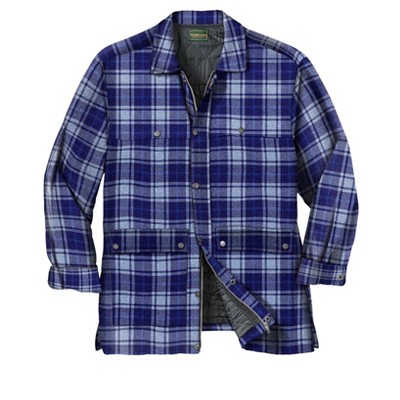 Boulder Creek by KingSize Men's Big & Tall Flannel Full Zip Snap Closure Renegade Shirt Jacket