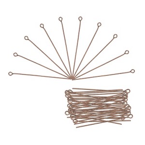 Unique Bargains DIY Craft Necklaces Bracelets Earrings Jewelry Making Iron 21 Gauge Eye Pins 500 Pcs - 1 of 4