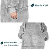PAVILIA Wearable Blanket Sweatshirt Faux Shearling Lining, Soft Warm Reversible Hoodie, Giant Oversized Fleece Pullover With Pocket - 2 of 4
