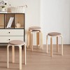 Syemin Dining Chairs Set of 4 Stackable Stools, Round Backless Chairs for Dining Room, Kitchen, Classroom, Coffee, 11.81"*11.81"*18.5" - 2 of 4