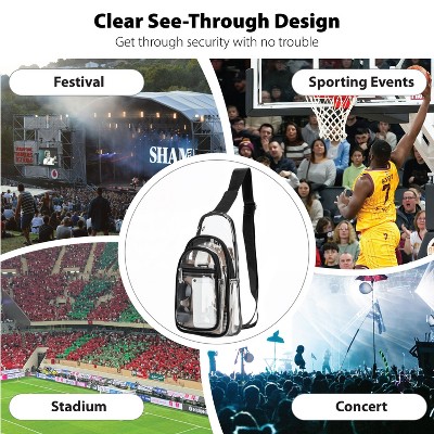 Garnen Clear Bag For Stadium Events, Clear Crossbody Bag For Stadium, Clear Crossbody Purse for Concerts Festival, Stadium Bag With Adjustable Strap — фото 2