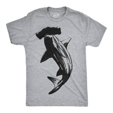 Мужские футболки Crazy Dog T-Shirts, Inc. Mens Hammerhead Shark T Shirt Cool Aquatic Wildlife Graphic Tee - Crazy Dog Men's T Shirt For Summer Light Grey M