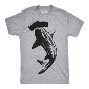 Mens Hammerhead Shark T Shirt Cool Aquatic Wildlife Graphic Tee - Crazy Dog Men's T Shirt - 1 of 4