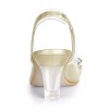 Allegra K Women's Clear Slingback Flower Rhinestone Peep Toe Heels Sandals - 3 of 4